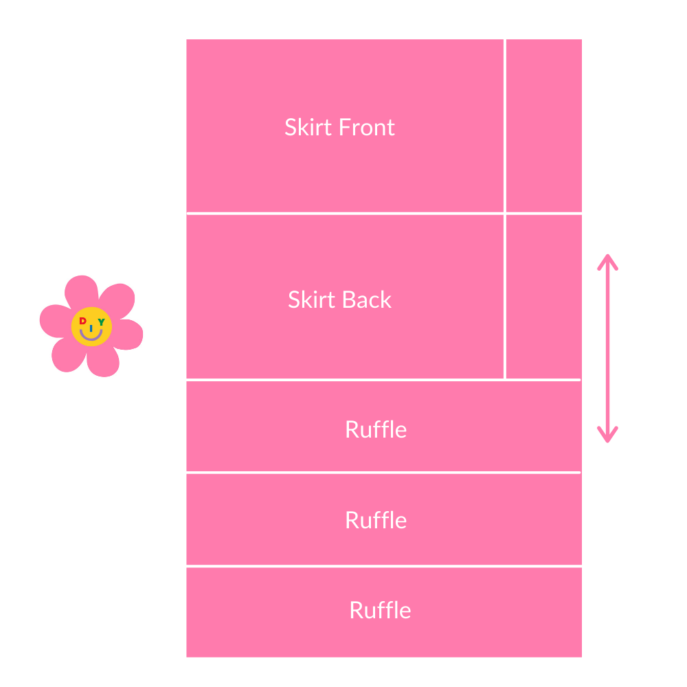 DIY Rectangle Ruffle Skirt Tutorial DIY Daisy